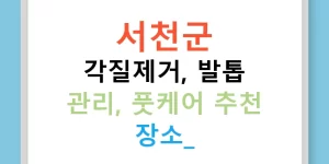 서천군 각질제거, 발톱 관리, 풋케어 추천 장소!