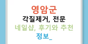 영암군 각질제거, 전문 네일샵, 후기와 추천 정보!