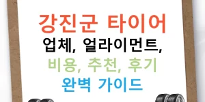 강진군 타이어 업체, 얼라이먼트, 비용, 추천, 후기 완벽 가이드