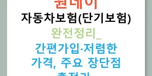 원데이 자동차보험(단기보험) 완전정리: 간편가입·저렴한 가격, 주요 장단점 총정리!