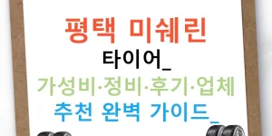 평택 미쉐린 타이어: 가성비·정비·후기·업체 추천 완벽 가이드!