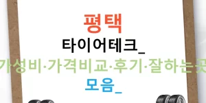 평택 타이어테크: 가성비·가격비교·후기·잘하는곳 모음!
