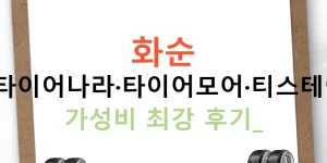 화순 미쉐린타이어·타이어나라·타이어모어·티스테이션·타이어신: 가성비 최강 후기!