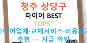 청주 상당구 타이어 BEST TOP5: 타이어업체·교체서비스·비용후기 추천 — 지금 확인