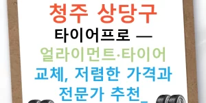 청주 상당구 타이어프로 — 얼라이먼트·타이어 교체, 저렴한 가격과 전문가 추천!